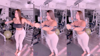 Yiny Leon’s Intense Workout Session with Her Instructor